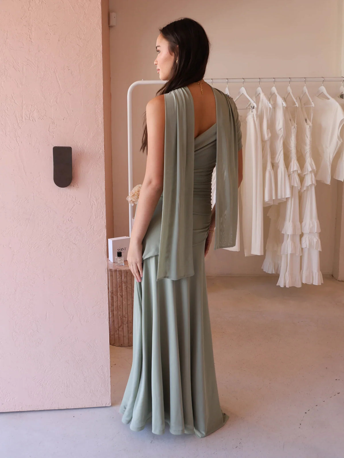 Vestido Longo com Tule Modern Aura