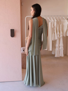 Vestido Longo com Tule Modern Aura