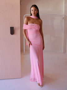 Vestido Longo com Tule Modern Aura