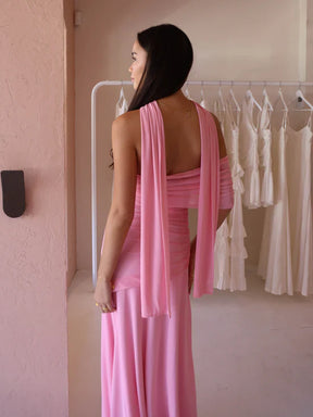 Vestido Longo com Tule Modern Aura