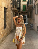 Vestido Curto Tendência Babados Modern Ariel