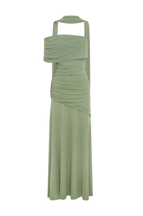 Vestido Longo com Tule Modern Aura