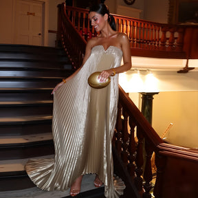 Vestido Longo Plissado Modern Liz