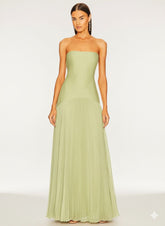 Vestido Longo Saia Plissada Modern Elysie