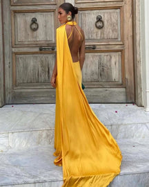 Vestido Longo Decote nas Costas Modern Dominique