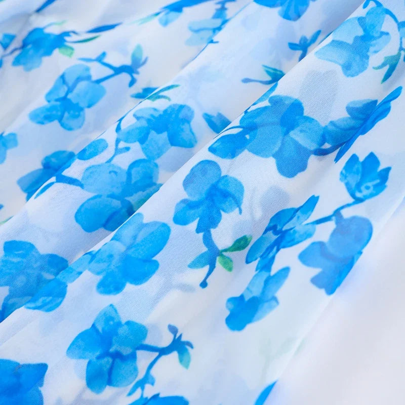 Vestido Longo com Babados no Ombro Modern Dalila