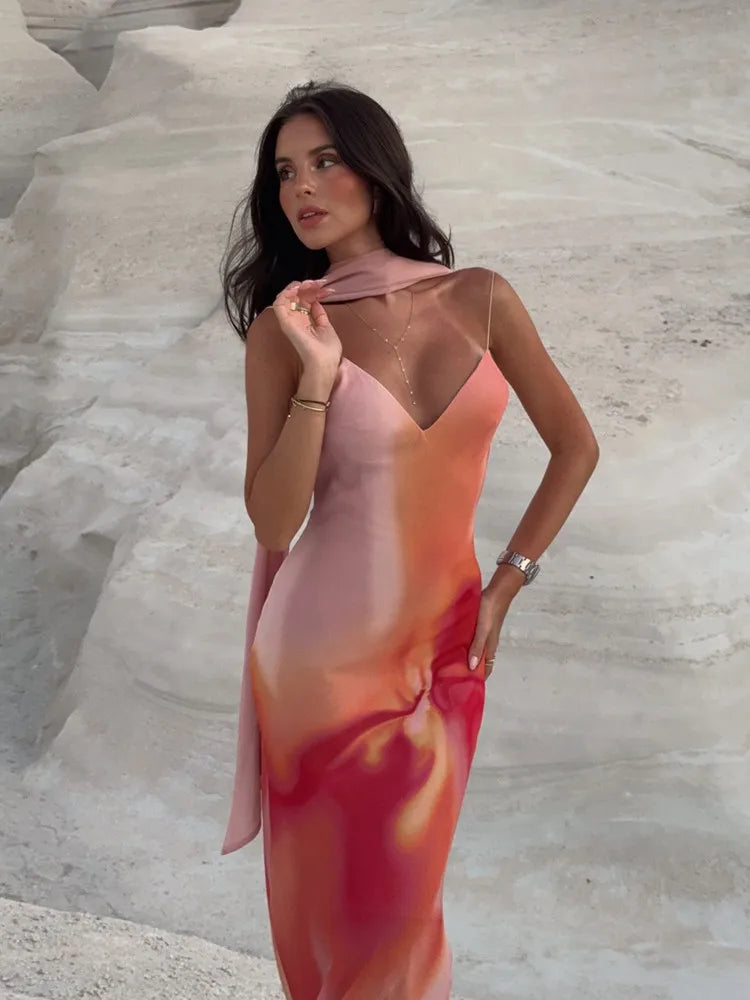 Vestido Longo Decote no Busto Modern Moana