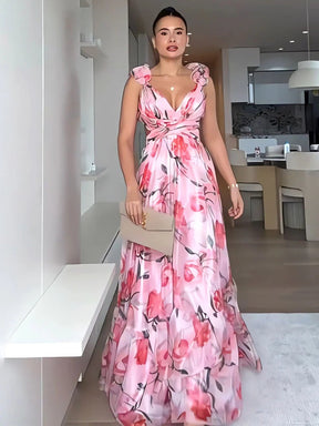 Vestido Longo Floral Modern Lumara