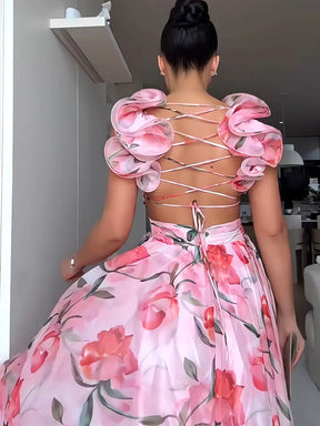 Vestido Longo Floral Modern Lumara