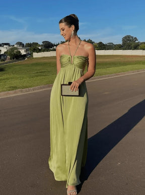 Vestido Longo Decote nas Costas Modern Louren