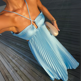 Vestido Longo Plissado Modern Loren