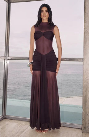 Vestido Longo com Tule Modern Ravih