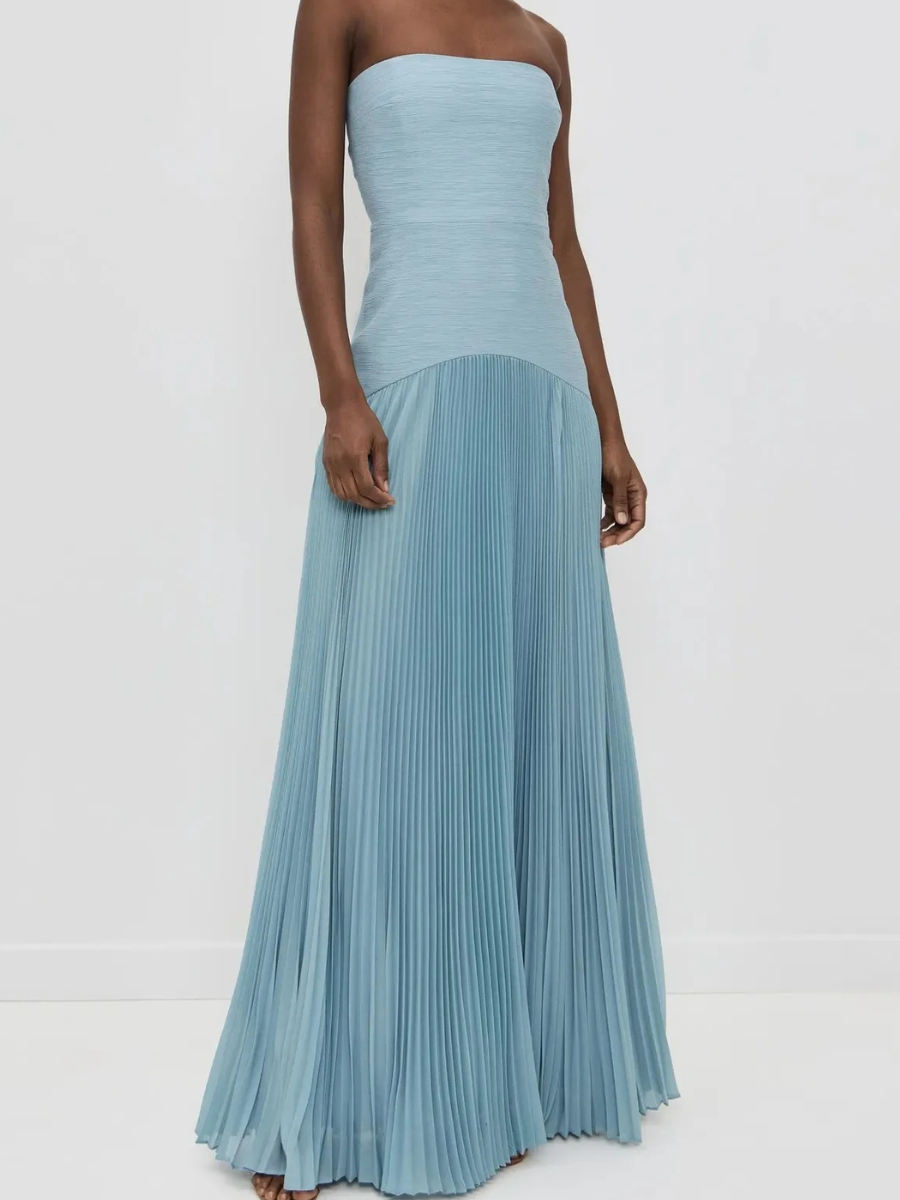 Vestido Longo Saia Plissada Modern Elysie